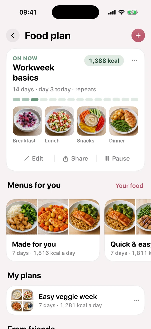 A week of healthy meals in MomFit
